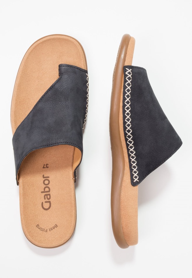 Gabour | Exclusive Sandales à Barre En T Bleu Nuit